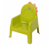 Sharplace Children Dining Seat Toddler Chair Highchair Kids Seat with Curved Back Support Stable Base Removable Tray PP Suitable for Feeding Homework Reading Daycare, Green, Without Plate