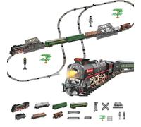 Sharplace Children Electric Toy Train Set Layout With Curved And Straight Rails Build Suitable for pretend play home entertainment, 275X185, style to 2