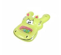 Sharplace Children Inflatable Float Hippo Pool Toy Raft Lounge Float Cartoon Animal Ride On Lightweight PVC Construction for suitable for family resort pools beach play, Green, 100cm