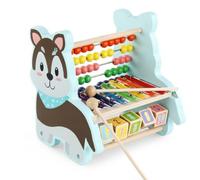 Sharplace Children Learning Abacus Wooden Learning Toy Bead Maze Xylophone Counting Blocks tabletop interactive design for number recognition and cause and