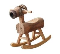 Sharplace Children Rocking Seat Wooden Rocking Horse Stool Chair Bench Solid Wood Classic Look Angled Legs Curved Runners Gentle Rocking Suitable for Children Corner Reading Quiet Time