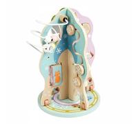 Sharplace Children Rotating Bead Maze Wooden Activity Center Interactive Play Structure Multi-Sided Toy Hand-Eye Coordination Suitable for Early Development, Multifunctional Rotating Bead Maze Tree