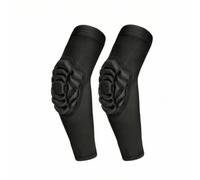 Sharplace Children Sports Elbow Pad Kids Elbow Sleeve Protector Arm Guard Support With Impact Cushion Slip Resistant Comfortable Flexible Build suitable for , Black , size to 4