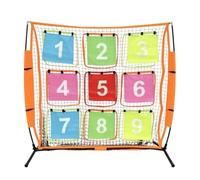 Sharplace Children Throwing Net Practice Net Target Net Training Net With 9 Target Pockets And Ground Stakes Oxford And Iron Pipe Frame For Stability suitable