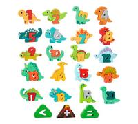 Sharplace Children Wooden Animal Number Sorting Board With Chunky Numeral Blocks Math Symbol Pieces Shape Matching Tray supports Early Math Recognition and