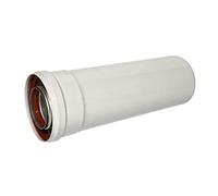 Sharplace Chimney Straight Pipe Pipe Detachable Vent Boiler Heater Exhaust Pipe Flue Extension Tube for Hiking Wood Log Burning, White, 50cm