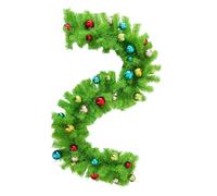 Sharplace Christmas Mantel Garland 180cm/70.87inch Realistic Prop Real Touch Christmas Greenery Garland for Bedroom Outside Fireplace