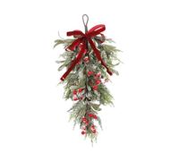 Sharplace Christmas Teardrop Swag, Front Door Wreath Christmas Swag Garland Artificial Decorations for Stairs, Hanging Wall Swags, Artificial Wreath for Celebration Thanksgiving Wedding Anniversary