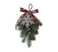 Sharplace Christmas Teardrop Wreath Teardrop Swag Artificial Wreath Hanger Front Door Swag for Home Fireplace Anniversary Garden Window, 20cmx6cmx32cm