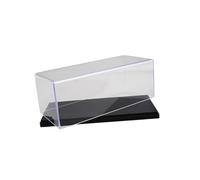 Sharplace Clear Acrylic Display Case,Showcase for 1:43 Model Cars,Decorative,Transparent Organizer Protection for Figure Arts Car Model, black 15x7.6x6.3CM
