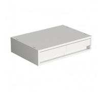 Sharplace Coffee Machine Organizer Countertop Storage Drawer With Steel Reinforced Support Stable Build PP Material Neat Layout Suitable for home kitchens, Short Double Drawer 37x26x9cm