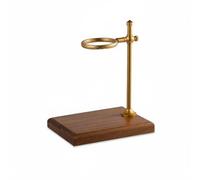 Sharplace Coffee Stand Pour Dripper Holder Station With Adjustable Dripper Loop And Solid Wood Base For Balanced Pour And Uniform Bloom Suitable for home office, Gold Bronze, Solid Wood B