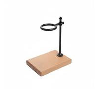 Sharplace Coffee Stand Pour Dripper Holder Station With Adjustable Dripper Loop And Solid Wood Base For Balanced Pour And Uniform Bloom Suitable for home office, Black, Solid Wood B