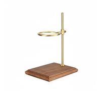 Sharplace Coffee Stand Pour Dripper Holder Station With Adjustable Dripper Loop And Solid Wood Base For Balanced Pour And Uniform Bloom Suitable for home office, Walnut, Copper