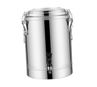 Sharplace Cold and Hot Drink Dispenser Tea Barrel Stainless Steel with Faucet Insulated Barrel Hot Water Dispenser for Drinks Milk Tea, 30L