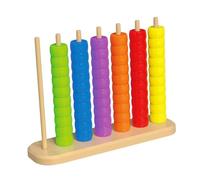 Sharplace Color Sorting Stacking Toys Educational Training Logical Thinking Training Sensory Toy Rainbow Rings Game Girls Gift