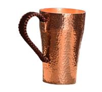 Sharplace Copper Coffee Mug Teaware Drinking Cups Portable Handmade Pure Copper Cup 400ml Water Mug for Hot and Cold Water Coffee Shop, B