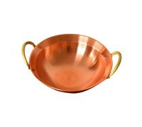 Sharplace Copper Hot Pot Soup Pot Versatile Chinese Cookware Hotpot Pan for Family Gathering Kitchen Restaurant Party Household, 28cm