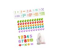 Sharplace Counting Wooden Toys with 55 Pegs Number and Color Matching Game Boys Girls Gifts Math Manipulatives Educational Toy for Home