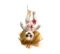 Sharplace Creepy Halloween Doll Scary Props Hanging Realistic with Rope Haunted Doll Spooky Dolls for Indoor Outdoor Haunted House Home, girl small