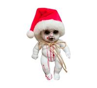 Sharplace Creepy Halloween Doll Scary Props Hanging Realistic with Rope Haunted Doll Spooky Dolls for Indoor Outdoor Haunted House Home, santa boy large