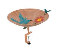 Sharplace Deck Mounted Bird Bath with Adjustable Clamp Large Capacity Bird Watcher Gifts Hummingbird Birdbath Bowl