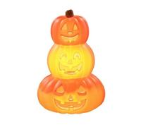 Sharplace Decorative Pumpkin Light Carved Pumpkin Lantern Hollow Cutout Jack LED Pumpkin Decor PVC Material With Cozy Brightness suitable for autumn home, Three-Layer Smiling Pumpkin