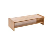 Sharplace Desktop Riser Stand Shelf Organizer Stand Computer Riser Desk Shelf Bamboo Material for Space Saving Keyboard Storage suitable for office work study, No Drawer Monitor Stand