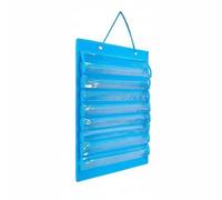 Sharplace Display Rack Belt Storage Organizer Medal Hanger Felt Material Transparent Dustproof Hanging Suitable for Bedroom Fighting Arts Area, Sky Blue