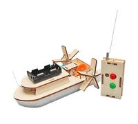 Sharplace DIY Wooden Science Experiment Kits Learning Toy Boat Model Assemble Creative Stem Toys for Children Kids Boys and Girls Teens (Wood Color)