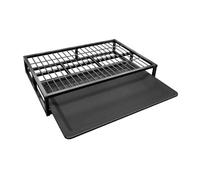 Sharplace Dog Potty Tray Litter Box Keep Paws and Elevated Pull Out Lattice Pee Pad Holder Dog Toilet for Bedroom late Nights Snowy, black