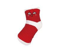 Sharplace Dog Squeaky Toy Funny Creative Interactive Keep Them Busy Lightweight Sturdy Expression Bite Dog Toy Stuffed Sock, Red White