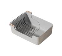 Sharplace Dog Toilet Litter Tray Raised Edge Deep Pet Supplies Sturdy Pet Pee Toilet Dog Potty Pad for Kitten Outdoor Cats Bunny Indoor, gray