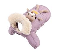 Sharplace Dog Winter Coat Cold Weather Coat Outdoor Removable Bear Ornament for Small Medium Dogs Autumn Pet Winter Clothes Warm Jacket, Pink L