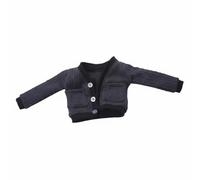 Sharplace Doll Cardigan Knit Sweater Jacket Coat With Button Front And Ribbed Trim Soft Cloth Material Gender Neutral For BJD Dolls Suitable for cosplay themes , Dark Gray , 30CM