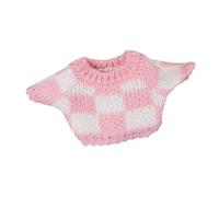 Sharplace Doll Clothes, Dress Outfits for 20cm Dolls, Collectible Birthday Gift, Doll Accessories, DIY Comfortable Knitted Clothing , Pink White
