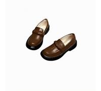 Sharplace Doll Footwear Loafer Shoes Slip On Flats Miniature Accessory With Rounded Toe And Structured Instep In PVC Suitable for OB22 OB24 Dolls Styling Dress Up Display , Brown