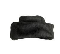 Sharplace Doll Hat Miniature Knit Cap Ribbed Beanie Foldable Cuff Cozy Textile Accessory Suitable for BJD Doll Outfit Photography Setup , Black
