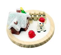 Sharplace Dollhouse Christmas Snow House Decoration Desktop Gift Bag Mirco Miniature Mini House for 1/6 1/12 Scale Dollhouse Fireplace
