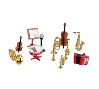 Sharplace Dollhouse Miniature Musical Instrument Set Dollhouse Decorations Classical 1:12 Mini Music Instruments Violin Accordion Cello