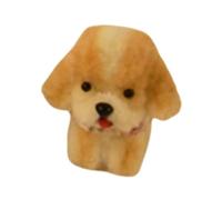 Sharplace Dollhouse Miniature Twist Puppy,Tiny House Decoration,Simulation Cute Curly Puppy,Mini Pet Model for Micro Landscape, style A