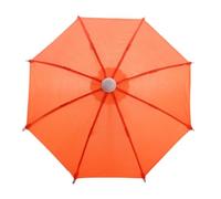 Sharplace Dollhouse Miniature Umbrella,Cute Umbrella Parasol Ornament,Kids Children Toy,Hanging Decorative Prop for 18 inch Girls Dolls, orange