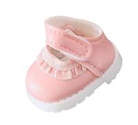 Sharplace Dolls Shoes,Costume Accs,PU Leather,Cute Miniature Toys Handmade Model for 17cm Doll Pendant Dolls Girl Doll, pink