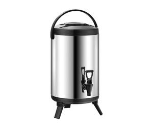 Sharplace Double Walled Beverage Dispenser, Stainless Steel Insulated Barrel Insulated Beverage Tea Dispenser for Tea, Party, Milk, 6L
