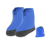 Sharplace Down Booties Warm Socks Sleeping Socks Cozy Breathable Comfortable Thermal Footwear with Storage Bag for Skiing Snowboard, M blue