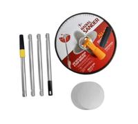 Sharplace Drywall Pole Sander Handheld Round Drywall Polishing Sanding Tool, Sandpaper 80 100 120 180 240 Grit, Wall Sander with Light, 360 Degree Rotation, Sanderfor Dry Wall Walls and Ceilings, Red