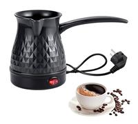 Sharplace Electric Turkish Coffee Pot Tea Kettle Comfortable Grip 600W Fast Boil 500ml Turkish Coffee Maker Pot Teapot Stainless Steel Heating Plate Multi Kettle for Mocha, Tea & Hot Chocolate (Black)