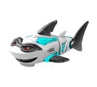 Sharplace Electric Walking Shark Toy Boy Gifts with Realistic Biting Motion Fun Moving Exciting Swinging Light up Musical Shark, White