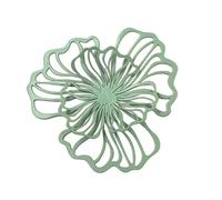 Sharplace Elegant Metal Floral Wall Decor for Bedroom and Living Room, Green Small
