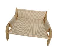 Sharplace Elevated Cat Bed Lying Couch Stylish Decorative Lounge Raised Cat Sofa for Kitten Bunny Pet Supplies Small and Medium Cats, Linen Cloth